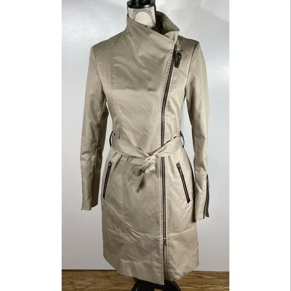 Mackage Jackets Coats Mackage Estela Belted Asymmetrical Zip